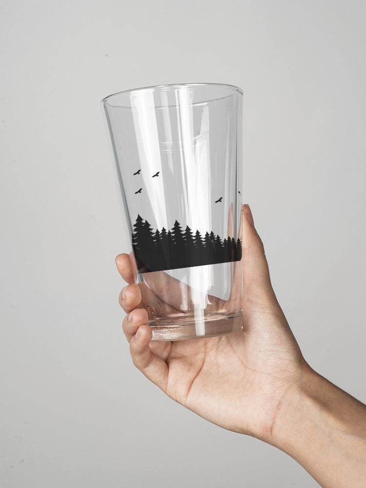 Birds And Trees Pint Glass -SmartPrintsInk Designs