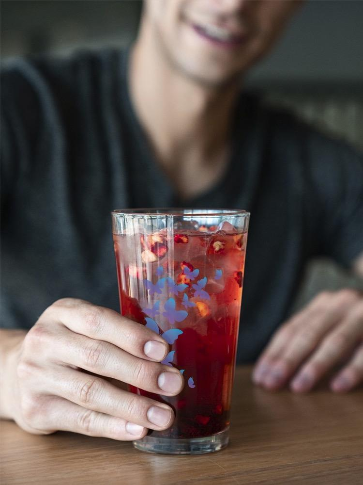Butterflies Flying Pint Glass -SPIdeals Designs