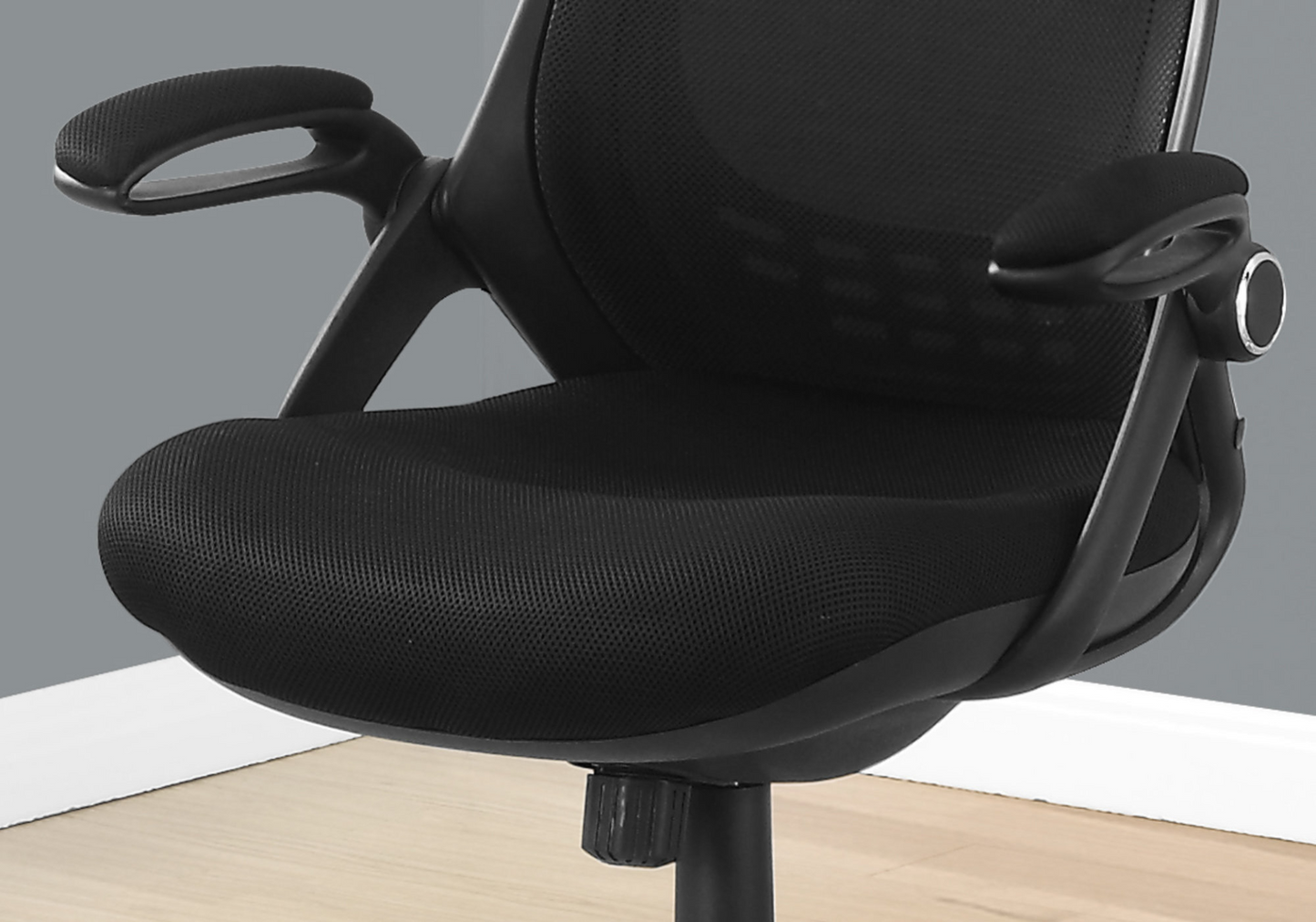 23.75" X 28" X 93.75" Black Foam Metal Office Chair With A High Back