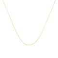 Solid 10K Yellow Gold 0.5mm Slim and Dainty Unisex 18" Rope Chain Necklace