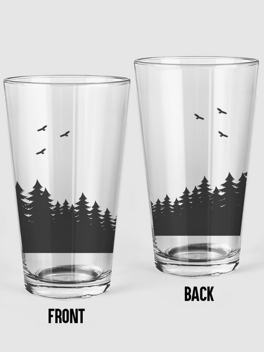 Birds And Trees Pint Glass -SmartPrintsInk Designs