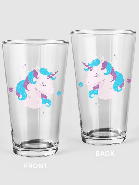 Unicorn And Galaxy Pint Glass -SPIdeals Designs