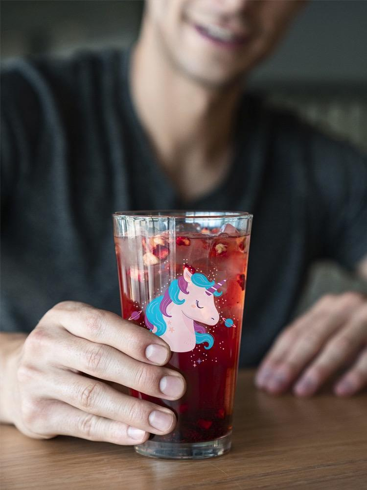 Unicorn And Galaxy Pint Glass -SPIdeals Designs