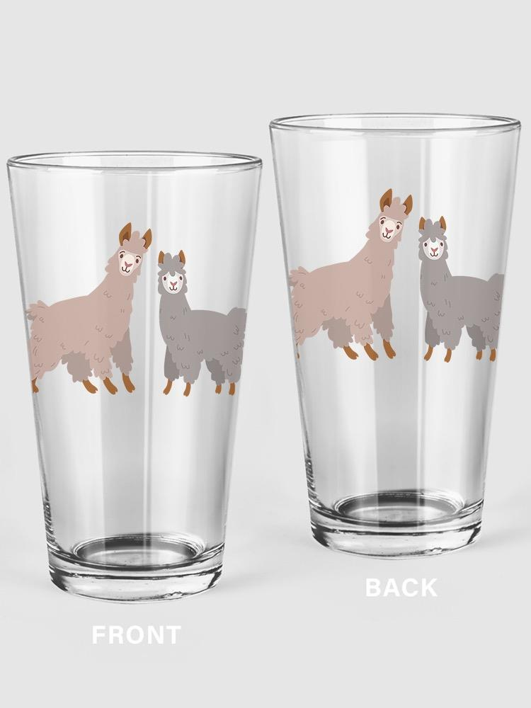 A Llama And Alpaca Pint Glass -SPIdeals Designs