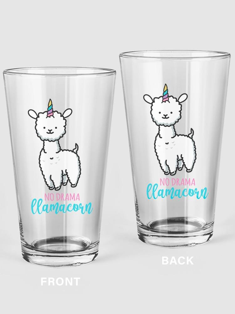 The No Drama Llamacorn Pint Glass -SPIdeals Designs