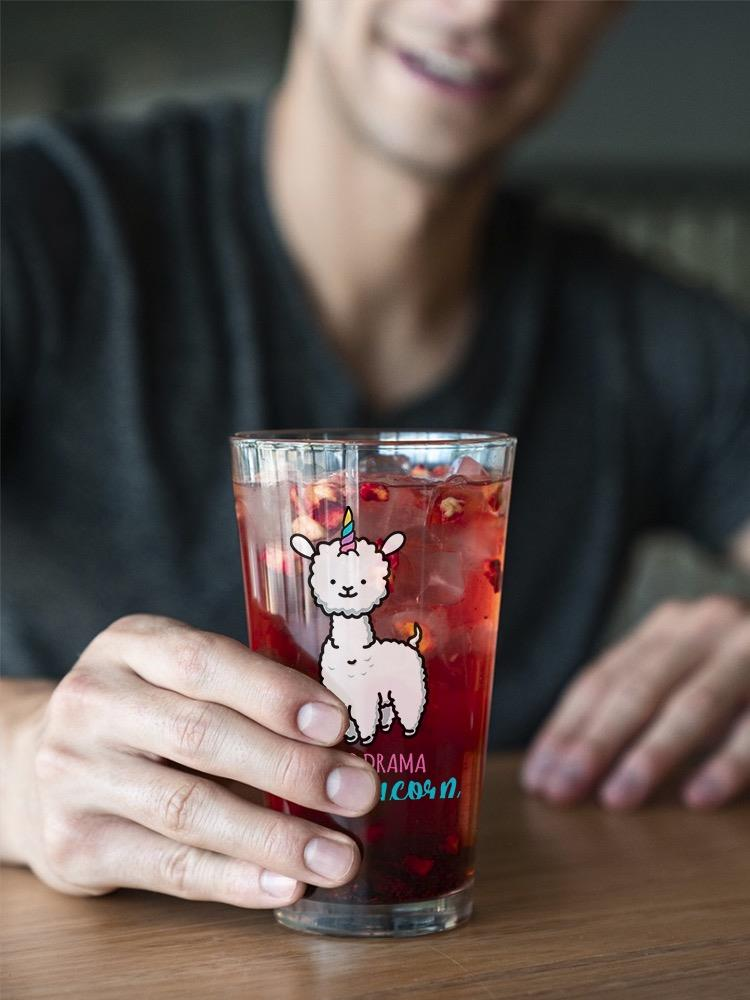 The No Drama Llamacorn Pint Glass -SPIdeals Designs