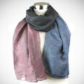 Color: Burgundy/Navy/Pewter - Pretty In Persia Paisley Viscose Scarf