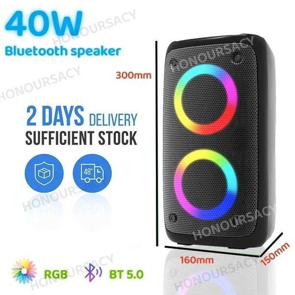 80W High Power Speaker Portable Dual 3-inch HIFI RGB Light Outdoor Audio System for Audience Wireless Boombox TWS/FM Z250213