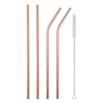 Color: Rose gold 5 piece set - 304 stainless steel straw