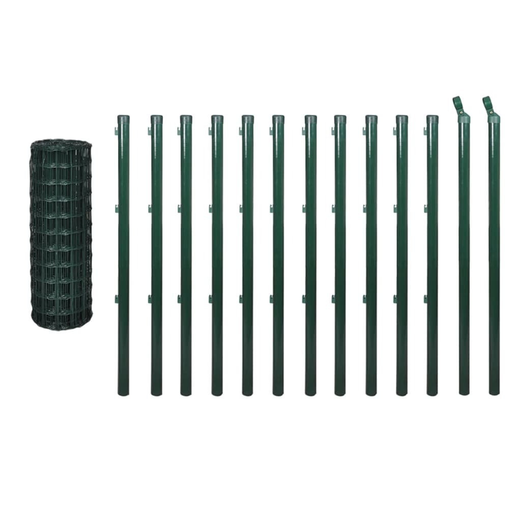 Euro Fence Steel 82ftx3.9ft Green