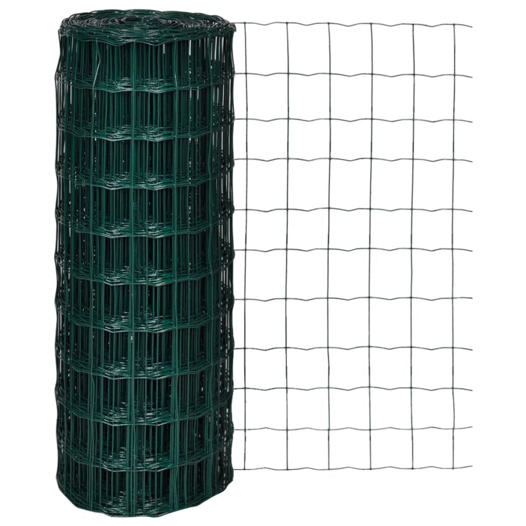 Euro Fence Steel 32.8ftx3.3ft Green