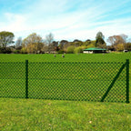 Chain Link Fence with Posts Spike Steel 2.6ftx82ft