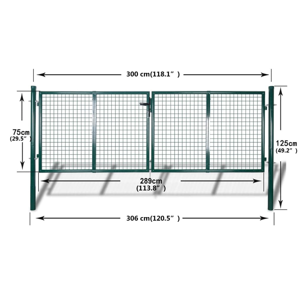 Garden Mesh Gate Fence Door Wall Grille 118.1x29.5