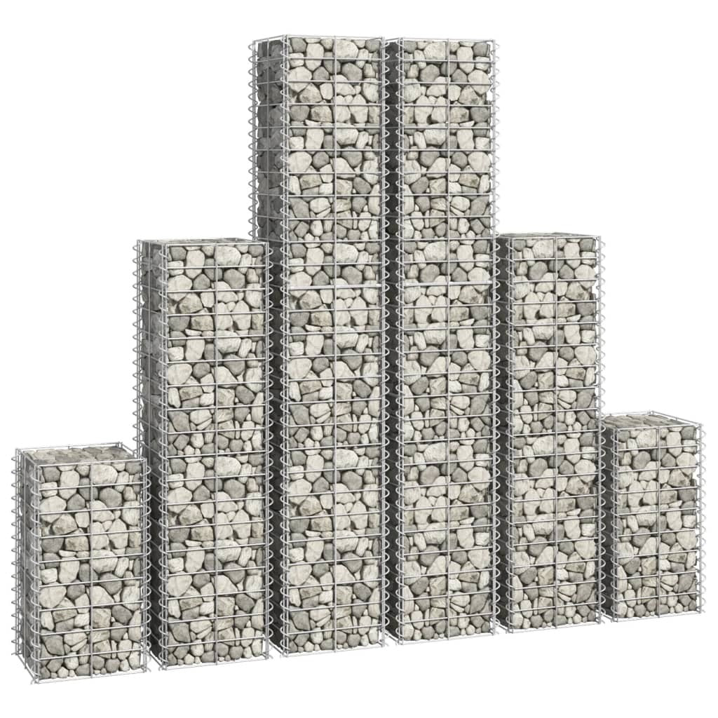 6 Piece Gabion Set Galvanized Wire