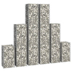 6 Piece Gabion Set Galvanized Wire