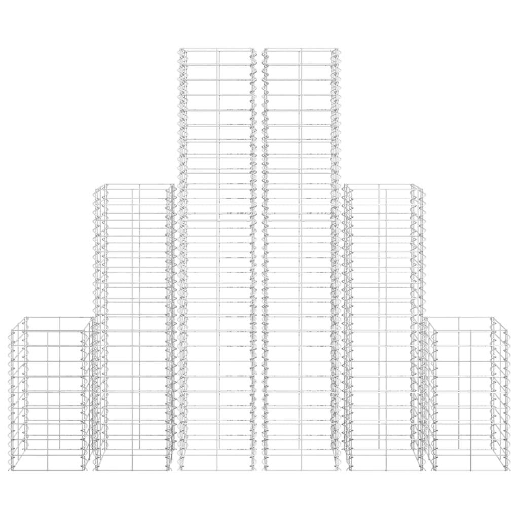 6 Piece Gabion Set Galvanized Wire