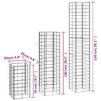 6 Piece Gabion Set Galvanized Wire