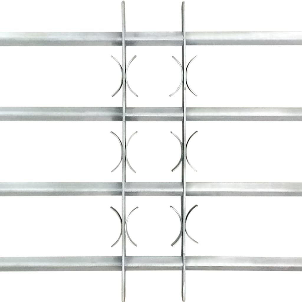 Adjustable Security Grille for Windows with 4 Crossbars 27.6"-41.3