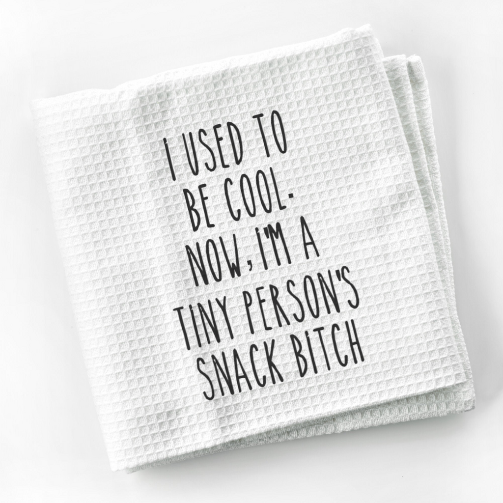Mom Life Funny Tea Towel | Funny Kitchen Towel with Quote | Funny Towel Sayings for Mom Cook Gift
