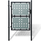 Black Single Door Fence Gate 39.4x49.2