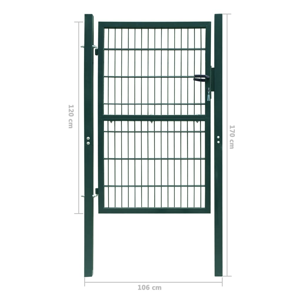2D Fence Gate (Single) Green 39.4x47.2