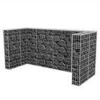 Gabion Triple Wheelie Bin Surround Steel 98.4"x39.4"x47.2