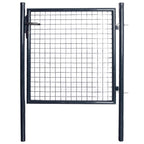 Mesh Garden Gate Galvanised Steel 39.4x39.4" Grey