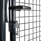 Mesh Garden Gate Galvanised Steel 39.4x39.4" Grey