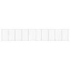 Gabion Wall with Covers Galvanized Steel 236"x11.8"x39.4