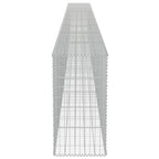 Gabion Wall with Covers Galvanized Steel 354"x19.7"x39.4