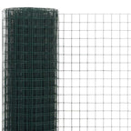Chicken Wire Fence Steel with PVC Coating 82'x4.9'Green