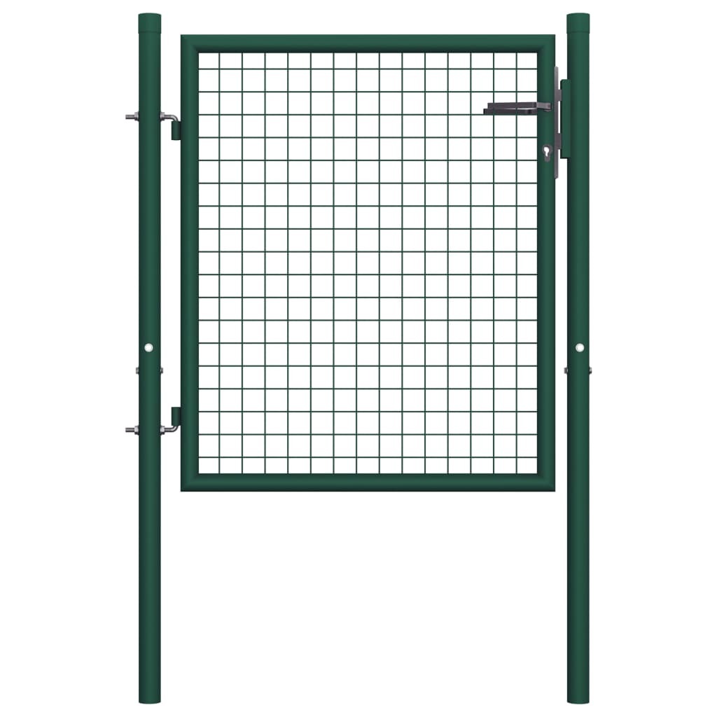 Fence Gate Steel 39.4x29.5" Green