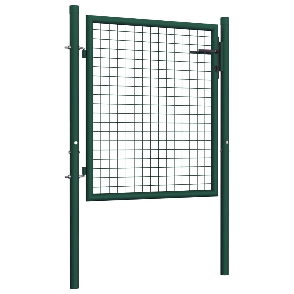 Fence Gate Steel 39.4x29.5" Green