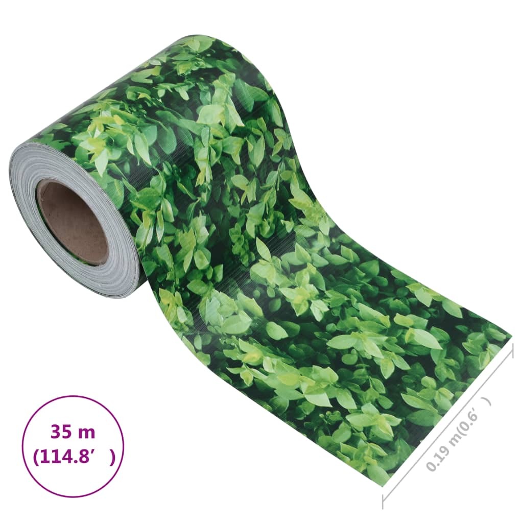 Garden Privacy Screen PVC 114.8'x0.6'Green