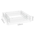 Gabion Raised Bed Galvanized Steel 39.4"x39.4"x7.9