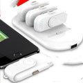 Color: White, style: Optional 3 and 1 head magnetic - Compatible with Apple , Magnetic Mobile Power Emergency Magnetic Power Bank