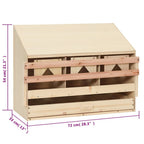 Chicken Laying Nest 3 Compartments 28.3"x13"x21.3" Solid Pine Wood