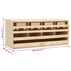 Chicken Laying Nest 4 Compartments 41.7"x15.7"x17.7" Solid Pine Wood