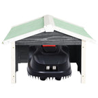 Robotic Lawn Mower Garage 28.3"x34.3"x19.7" Gray and White Firwood