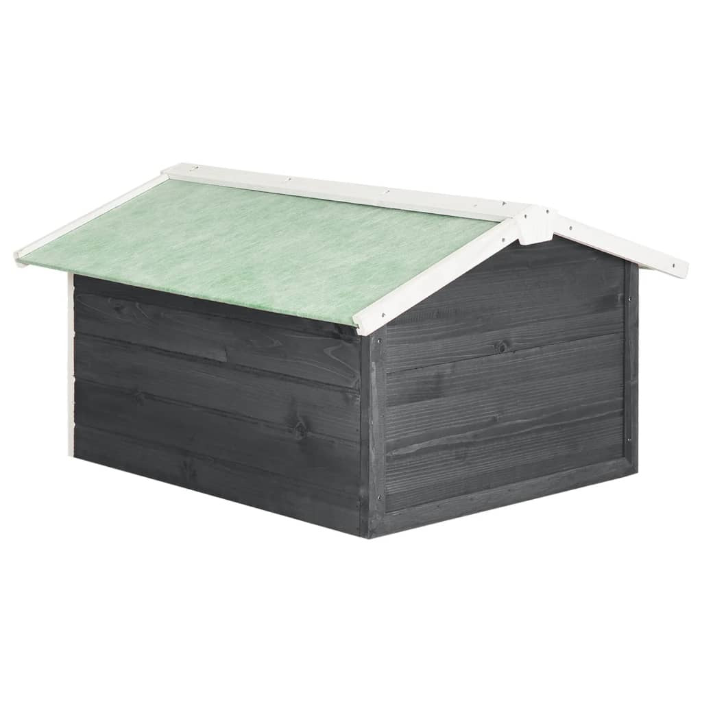 Robotic Lawn Mower Garage 28.3"x34.3"x19.7" Gray and White Firwood