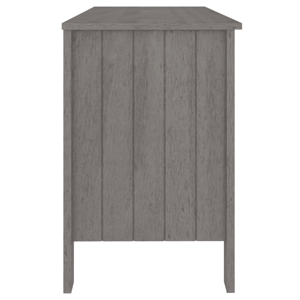 vidaXL Desk HAMAR Light Gray 44.5"x19.7"x29.5" Solid Wood Pine