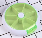 Round round round round portable rotating medicine box 7 box creativemedicine box