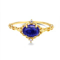 Color: Lazuli, Size: 10 - Japanese and Korean light luxury jewelry set ring