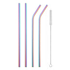 Color: Dazzling 5 piece set - 304 stainless steel straw