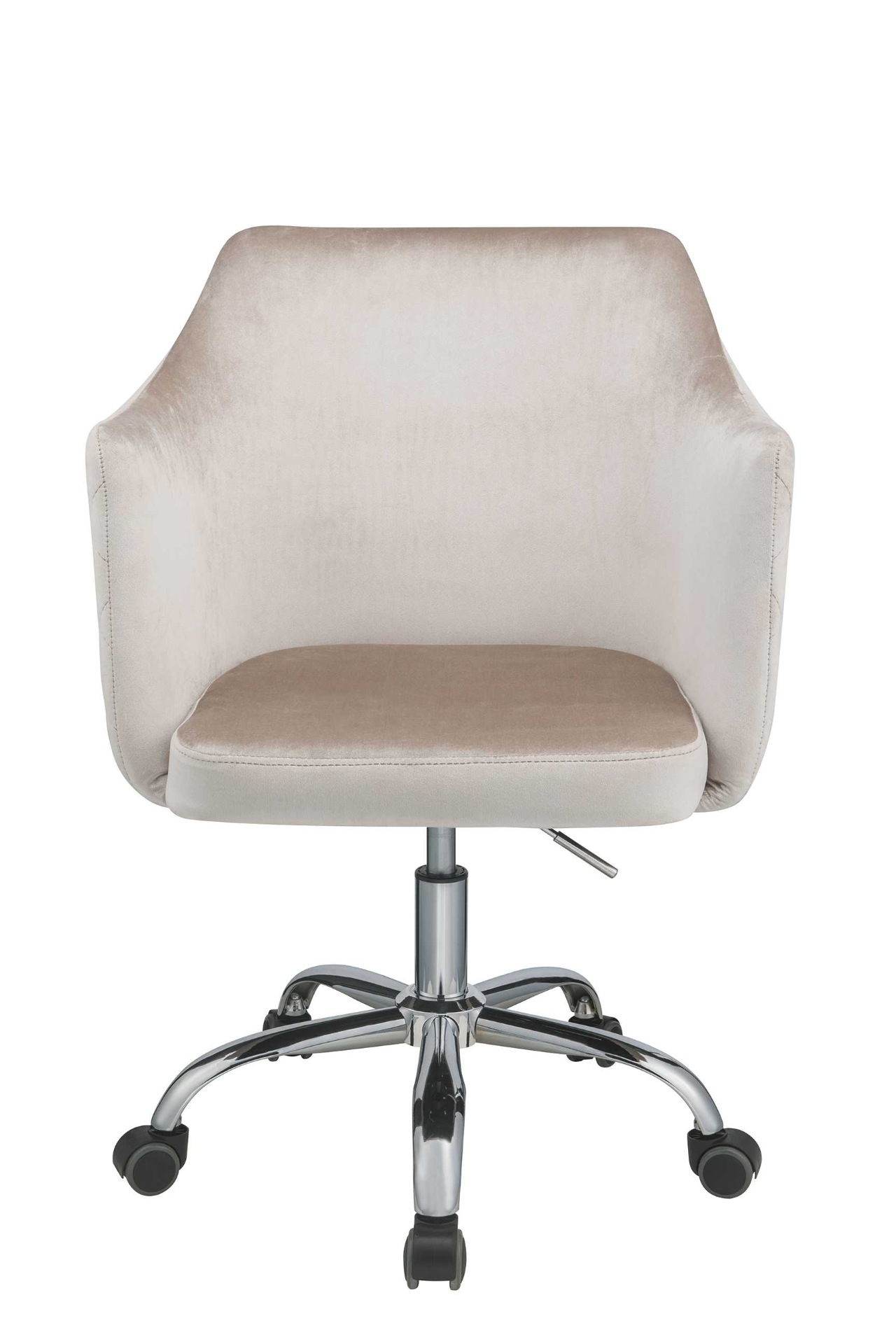 25" X 23" X 37" Champagne Velvet Office Chair