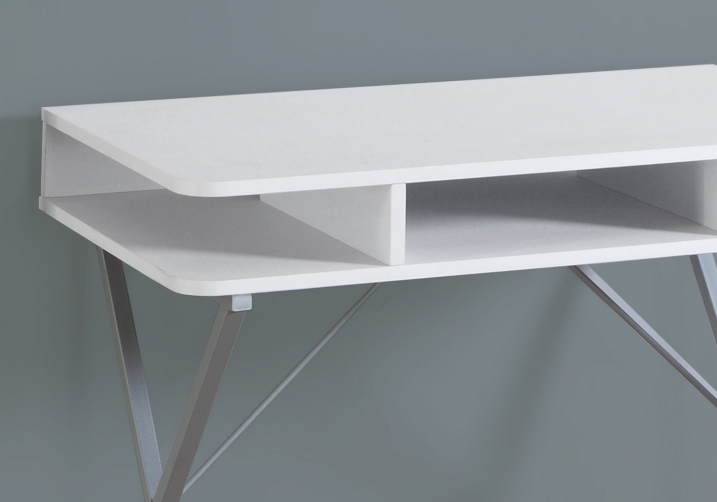 20" White Rectangular Computer Desk