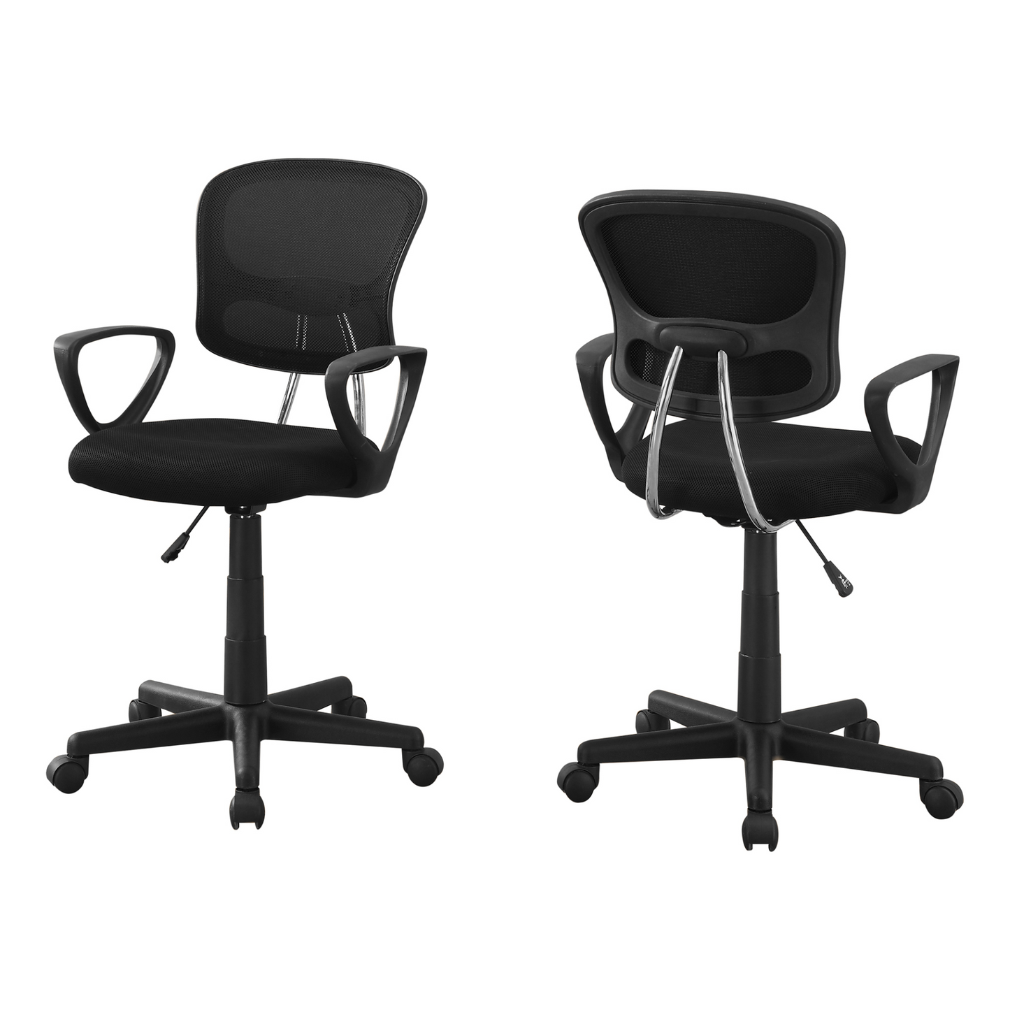 21.5" X 23" X 33" Black Foam Metal Polypropylene Polyester  Office Chair