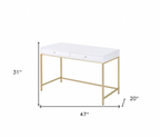 47 " White Not Wood Manufactured Wood Mirrored Rectangular Drawers With And