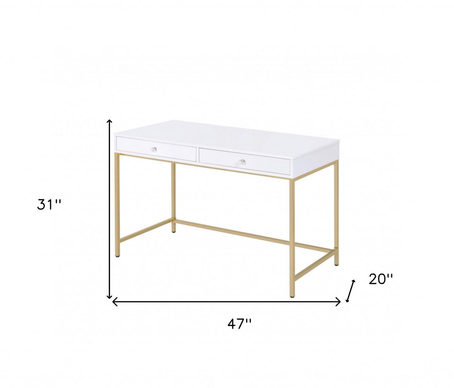 47 " White Not Wood Manufactured Wood Mirrored Rectangular Drawers With And