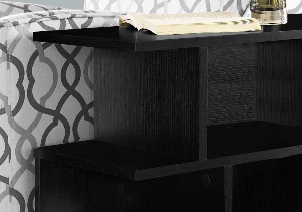11.75" X 23.75" X 23.75" Black Particle Board Laminate  Accent Table